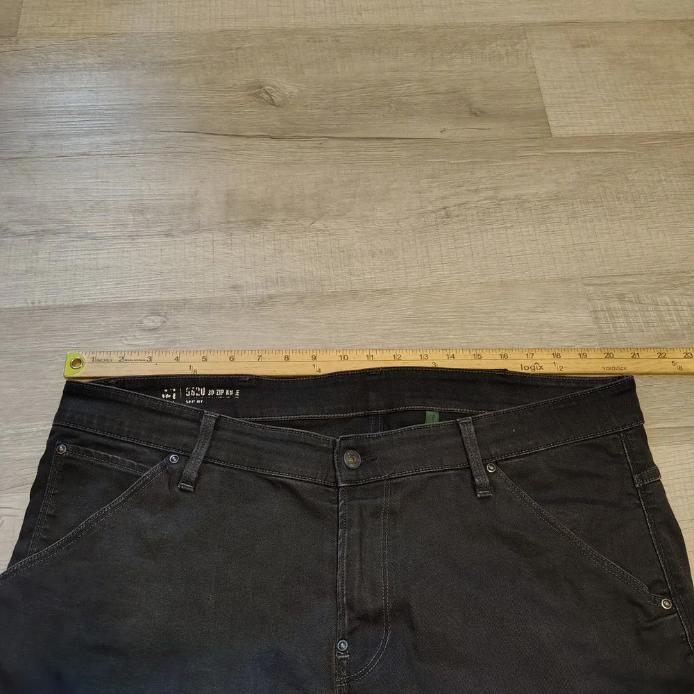 G-Star RAW 5620 3D Zip Knee Skinny Jeans Mens 40x34 Black Elwood Moto Denim